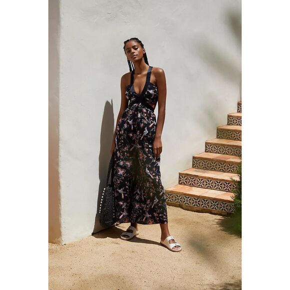 Anthropologie The Brinley V-Neck Jumpsuit
